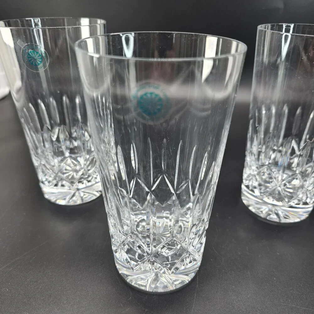 Galway Irish Crystal Baldmore Crystal Highball & Whiskey Glasses Set Of 4 DH1300 - Picture 9 of 15